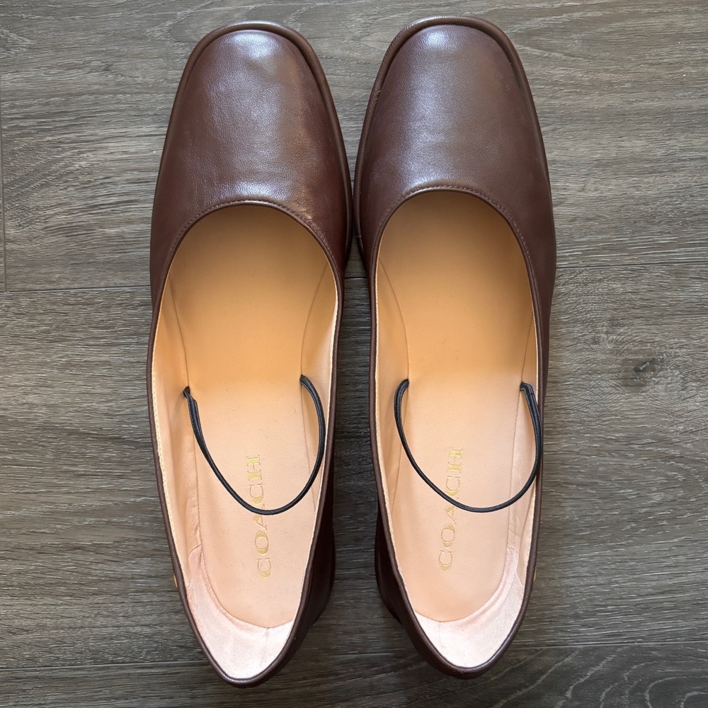 Coach Emilia Mary Jane Flats in maple